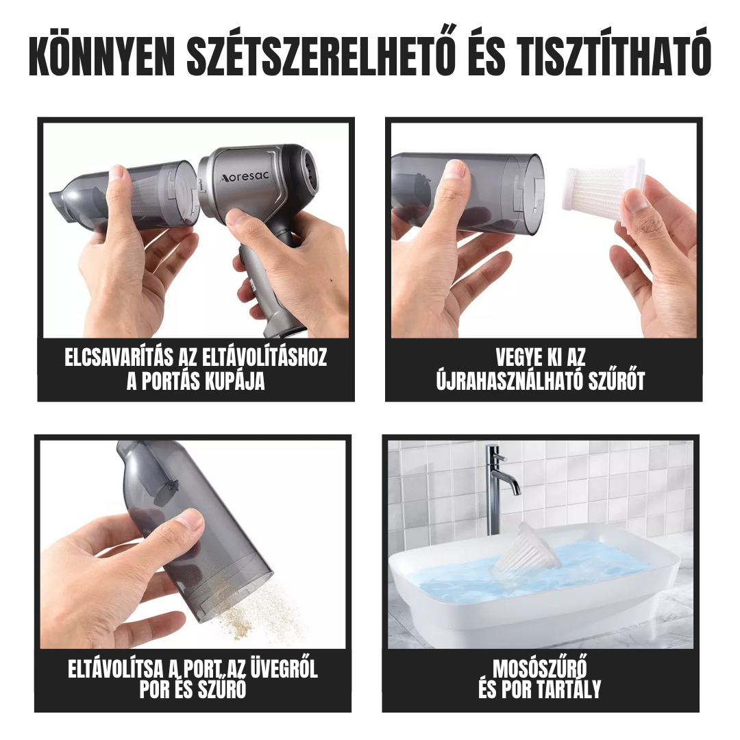 SuperJet™ Szívó-Fúvó – Tisztítsd meg autódat, otthonodat, irodádat, fújd fel a gumikat + AJÁNDÉK porszűrő!