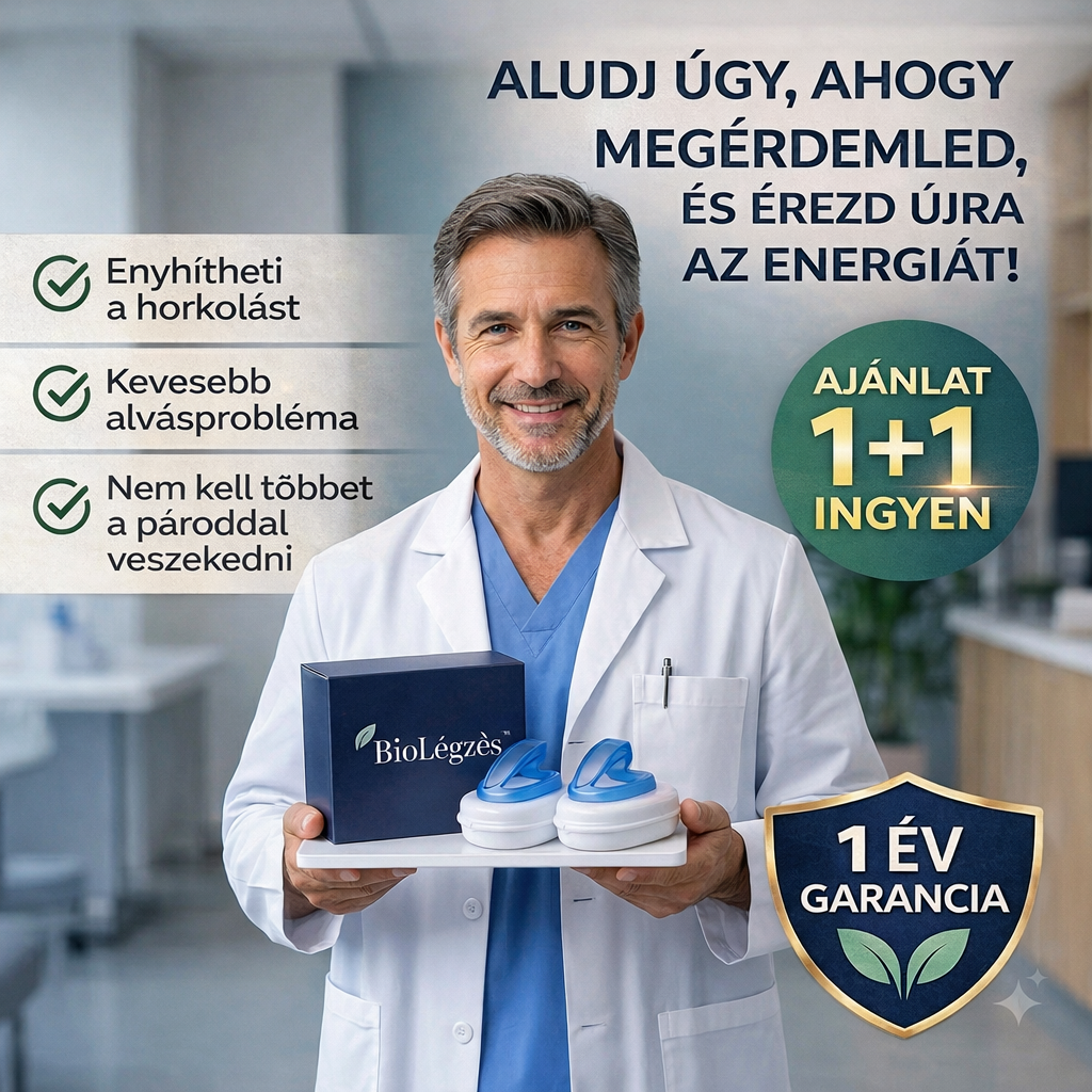 1+1 INGYEN CSAK MA! l BioLégzés™ Pro: Az Egyetlen Tudományosan Fejlesztett Horkolásgátló Sín | Mondjon Búcsút a Horkolásnak és az Éjszakai Fulladásnak | Ébredjen Kipihenten és Tele Energiával Minden Reggel l 30 Napos Pénzvisszafizetési Garancia