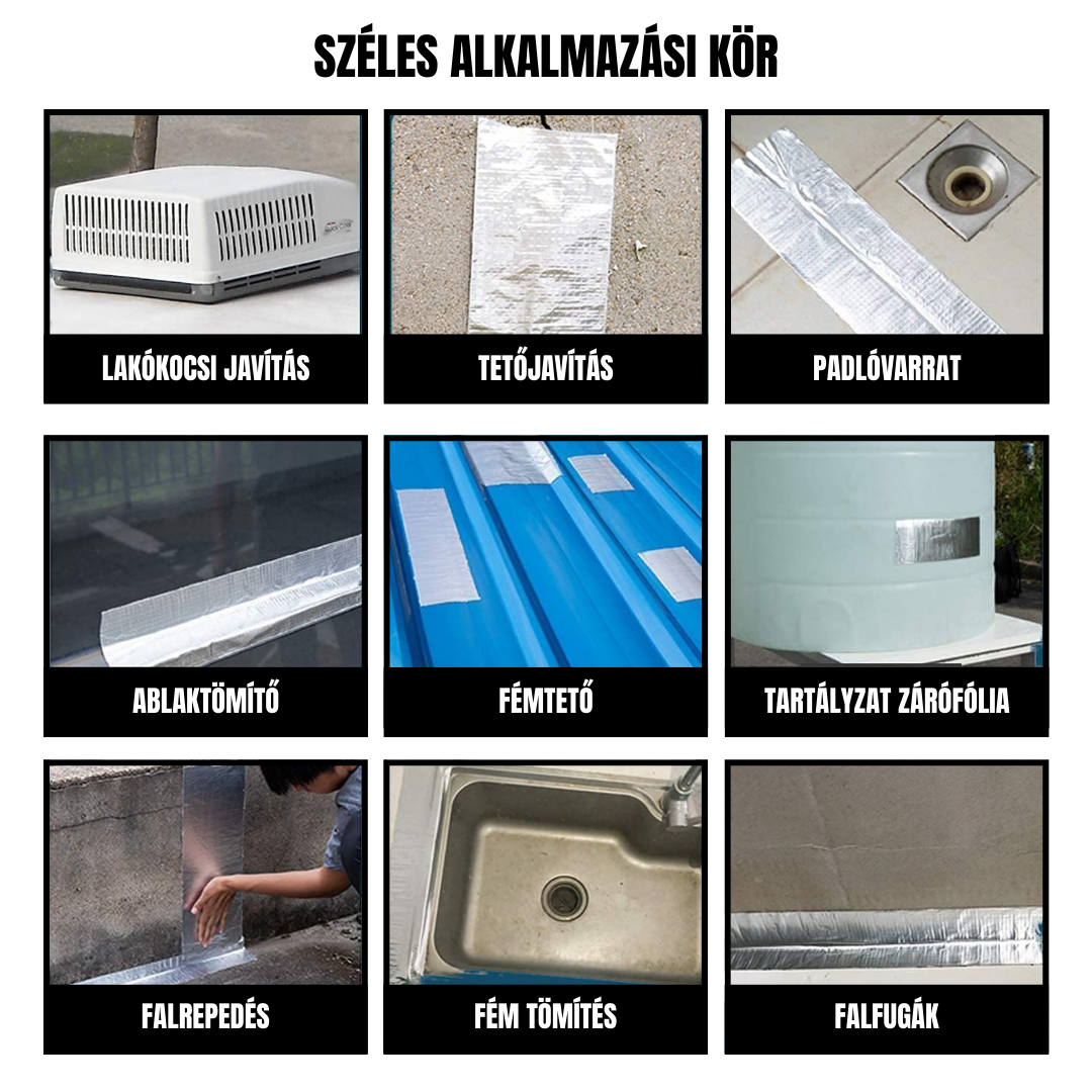 MegaFix™ – A Világelső Butil Technológia: Totális Védelem a Repedések Ellen, Teljesen Vízálló és Garantáltan Spórol Önnek a Költséges Felújításokon!
