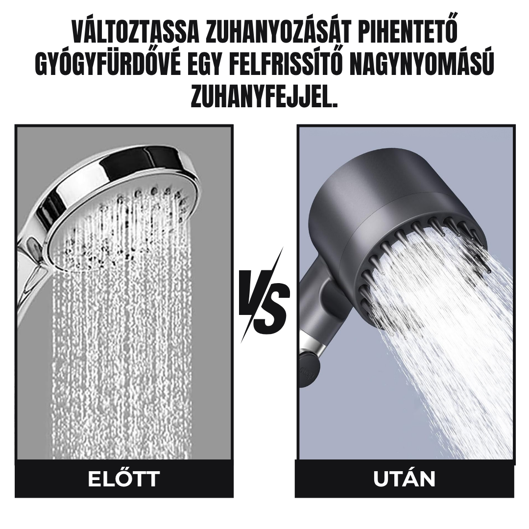 1+1 INGYEN!  Távolítsa el a klórt, a vízkövet és a nehézfémeket a zuhanyvízből.  Növeli a víznyomást, miközben minden használatnál vizet takarít meg. + 2 extra szűrő a csomagban. (+ INGYENES SZÁLLÍTÁS)