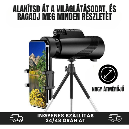 Stars™ Hordozható Éjjellátó Teleszkóp: Készítsen Lenyűgöző Képeket Mobiljával (Természet, Csillagok, Állatok és egyebek) + MOST AJÁNDÉK ÁLLVÁNY ÉS MOBILADAPTER