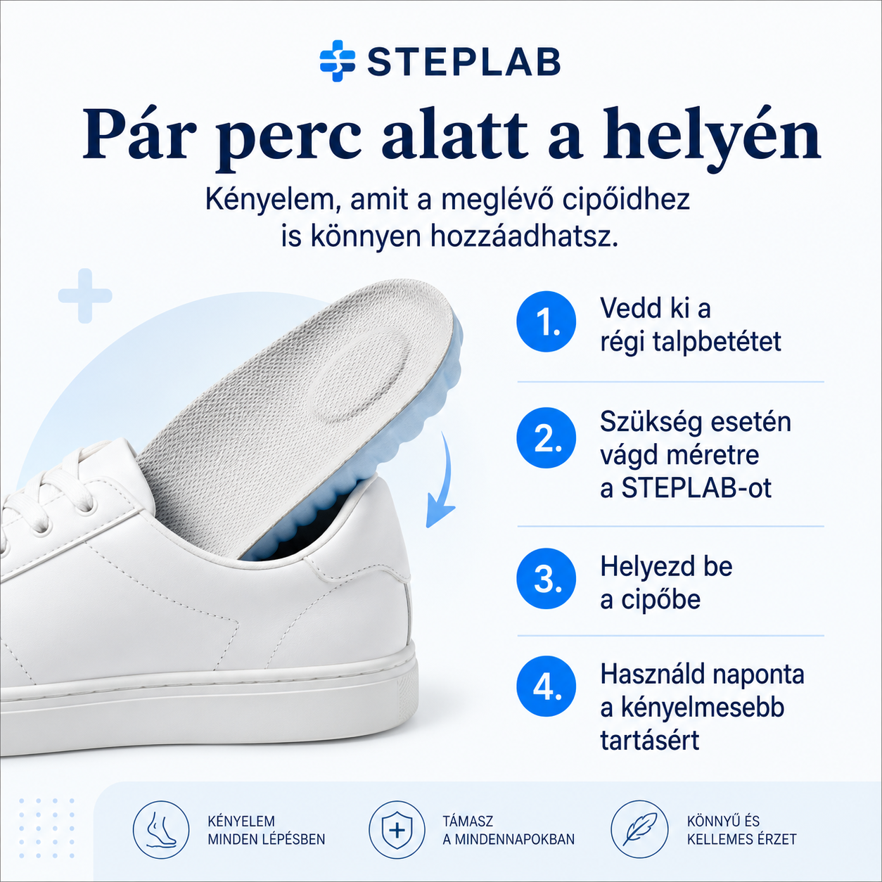 MA: 1+1 INGYEN! | Szüntesd meg a talpi bőnyegyulladást, valamint a térd- és hátfájdalmaidat műtét és drága kezelések nélkül – StepLab