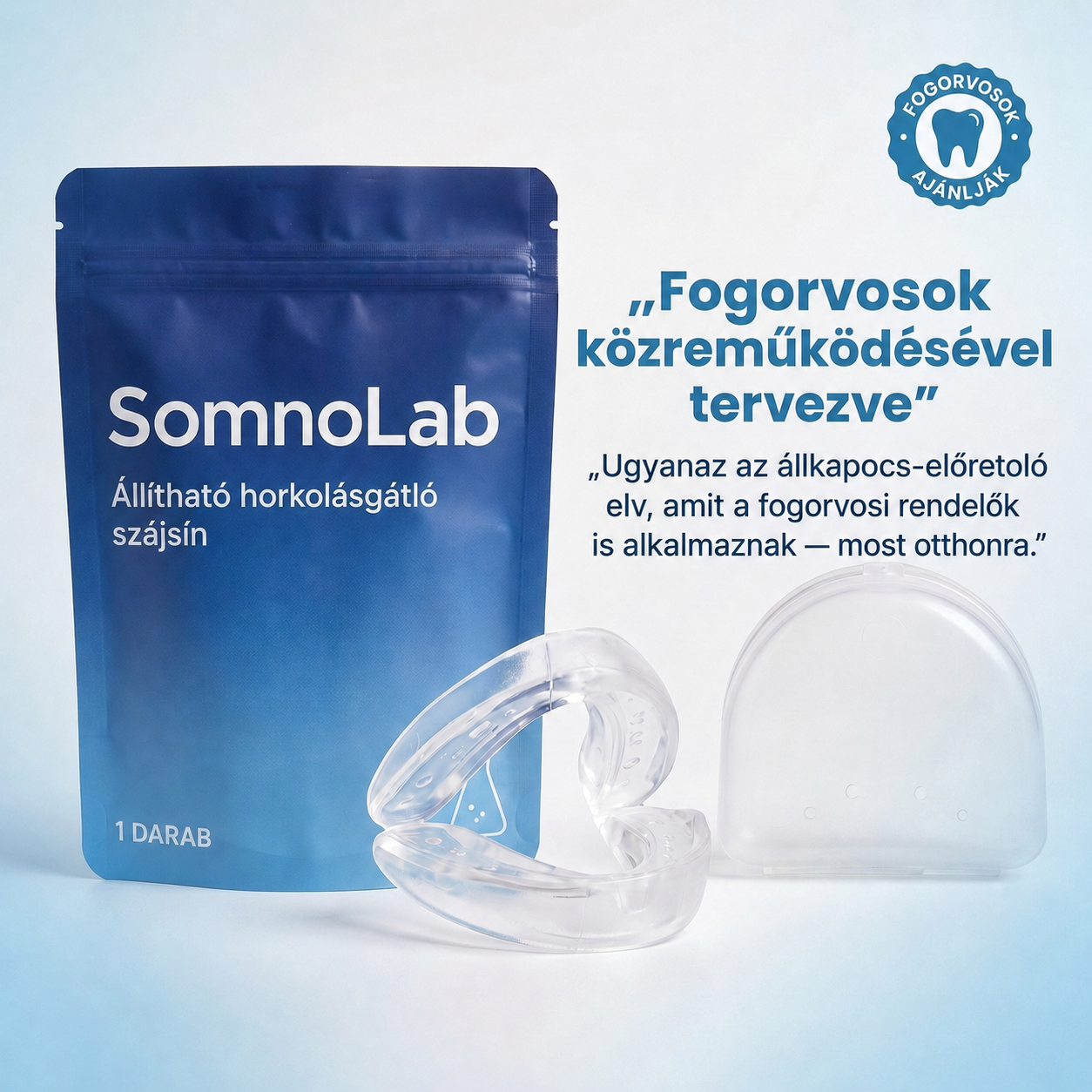 „Szüntesd meg a horkolást már az első éjszakától – SomnoLab (+ AJÁNDÉK TOK)