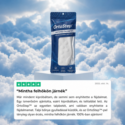 1+1 INGYEN CSAK MA | OrtoStep™ – ergonomikus talpbetét sarokfájdalom, talpi bőnyegyulladás és fáradt lábak enyhítésére