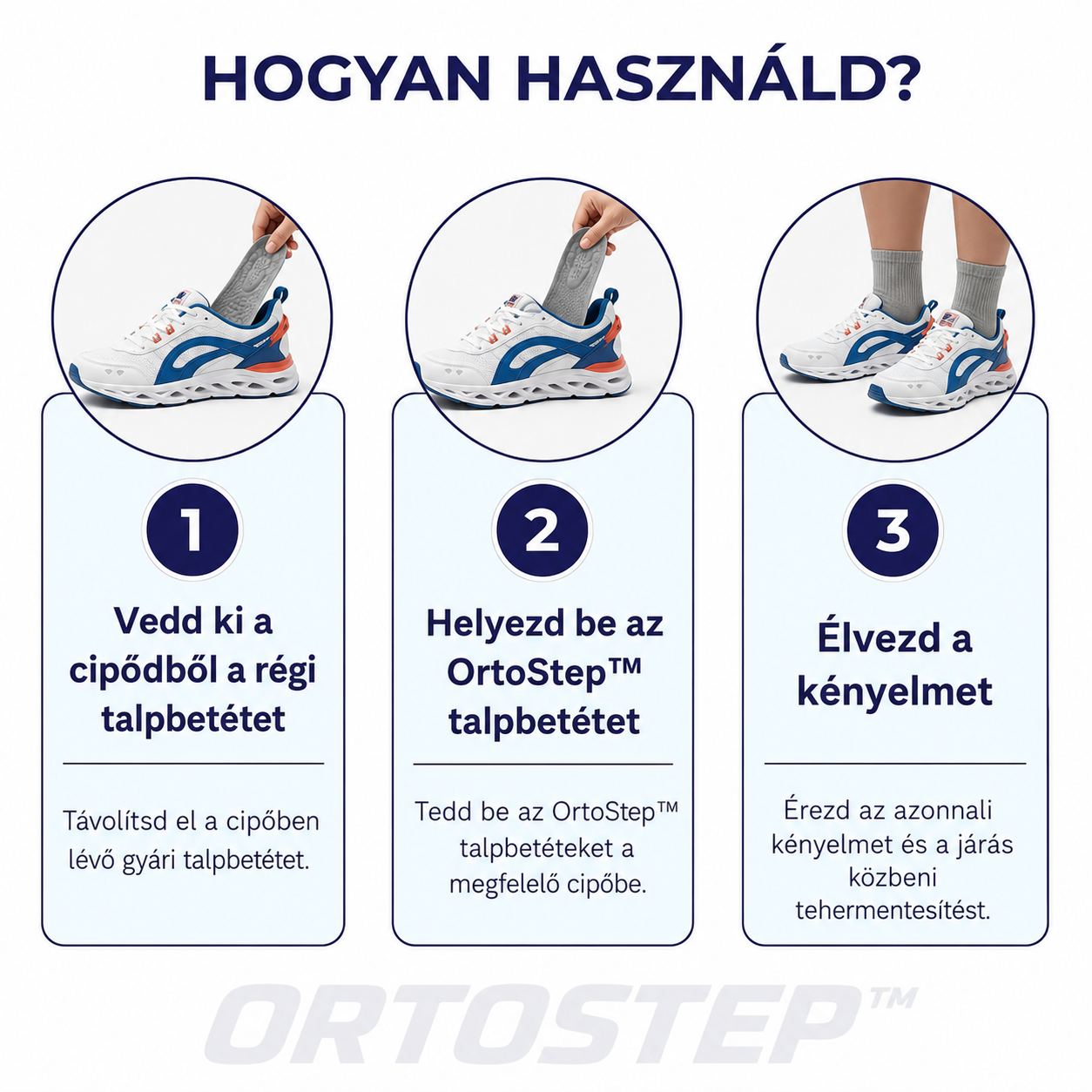 1+1 INGYEN CSAK MA | OrtoStep™ – ergonomikus talpbetét sarokfájdalom, talpi bőnyegyulladás és fáradt lábak enyhítésére