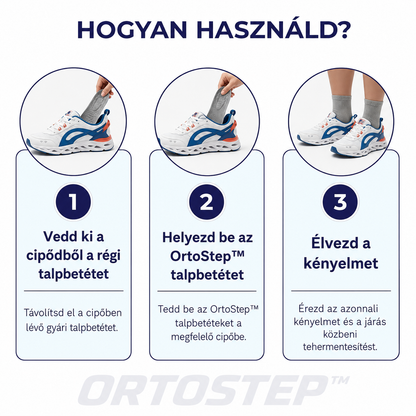 1+1 INGYEN CSAK MA | OrtoStep™ – ergonomikus talpbetét sarokfájdalom, talpi bőnyegyulladás és fáradt lábak enyhítésére