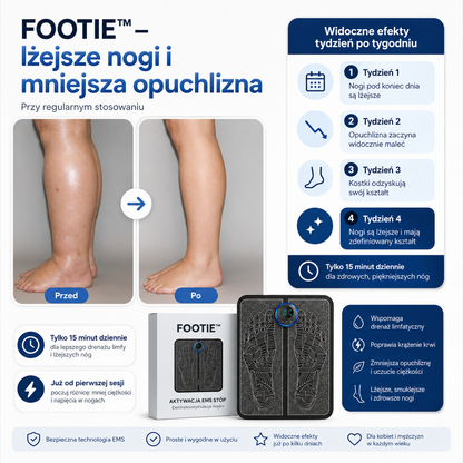 1+1 GRATIS | Domowa terapia EMS Footie™ na ból stóp, zmęczenie nóg, uczucie ciężkości, drętwienie oraz wsparcie prawidłowego krążenia