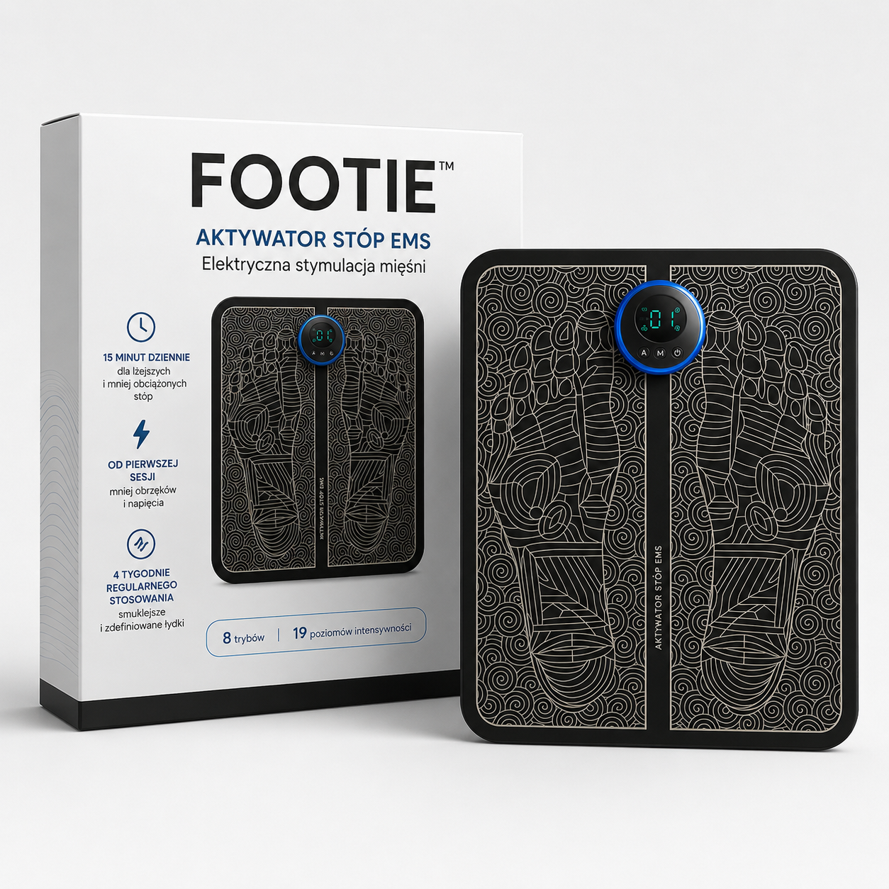 1+1 GRATIS | Domowa terapia EMS Footie™ na ból stóp, zmęczenie nóg, uczucie ciężkości, drętwienie oraz wsparcie prawidłowego krążenia