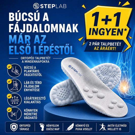 MA: 1+1 INGYEN! | Szüntesd meg a talpi bőnyegyulladást, valamint a térd- és hátfájdalmaidat műtét és drága kezelések nélkül – StepLab