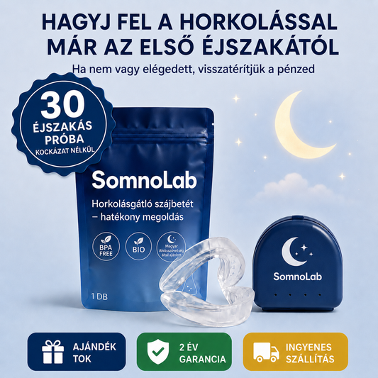 „Szüntesd meg a horkolást már az első éjszakától – SomnoLab (+ AJÁNDÉK TOK)