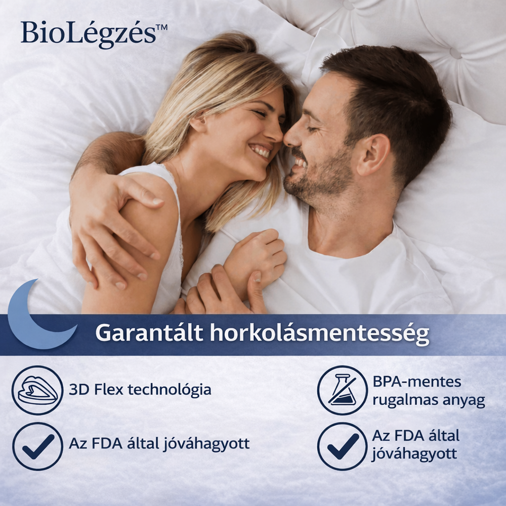 1+1 INGYEN CSAK MA! l BioLégzés™ Pro: Az Egyetlen Tudományosan Fejlesztett Horkolásgátló Sín | Mondjon Búcsút a Horkolásnak és az Éjszakai Fulladásnak | Ébredjen Kipihenten és Tele Energiával Minden Reggel l 30 Napos Pénzvisszafizetési Garancia