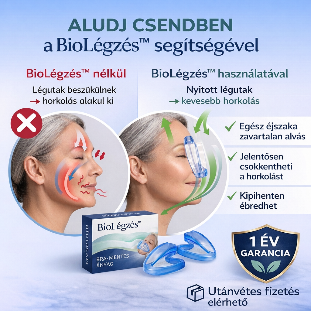 1+1 INGYEN CSAK MA! BioLégzés™ Pro: Az Egyetlen Tudományos Megoldás az Alvási Problémákra | Éljen és Pihenjen Újra Jobban | Mondjon Búcsút a Horkolásnak és az Ébredjen Kipihenten | 30 Napos Garancia