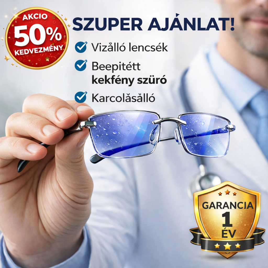 Ray™ Intelligens Multifunkciós Szemüveg: Éles Látás Közelre és Távolra Egyben | UV és Kékfény Szűrő + AJÁNDÉK Bőr Tok | 30 Napos Garancia
