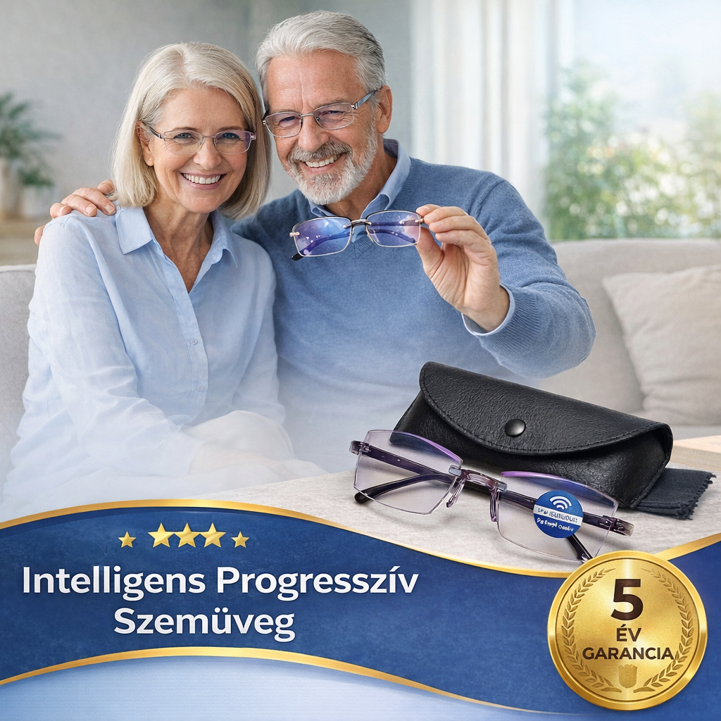 RayPro™ 3-az-1-ben Intelligens Szemüveg: Tökéletes Látás Minden Távolságra | Önbeállító Lencsék Kékfény-szűrővel | Biztonságos Vezetéshez | AJÁNDÉK Bőrtok + 30 Napos Kockázatmentes Próba