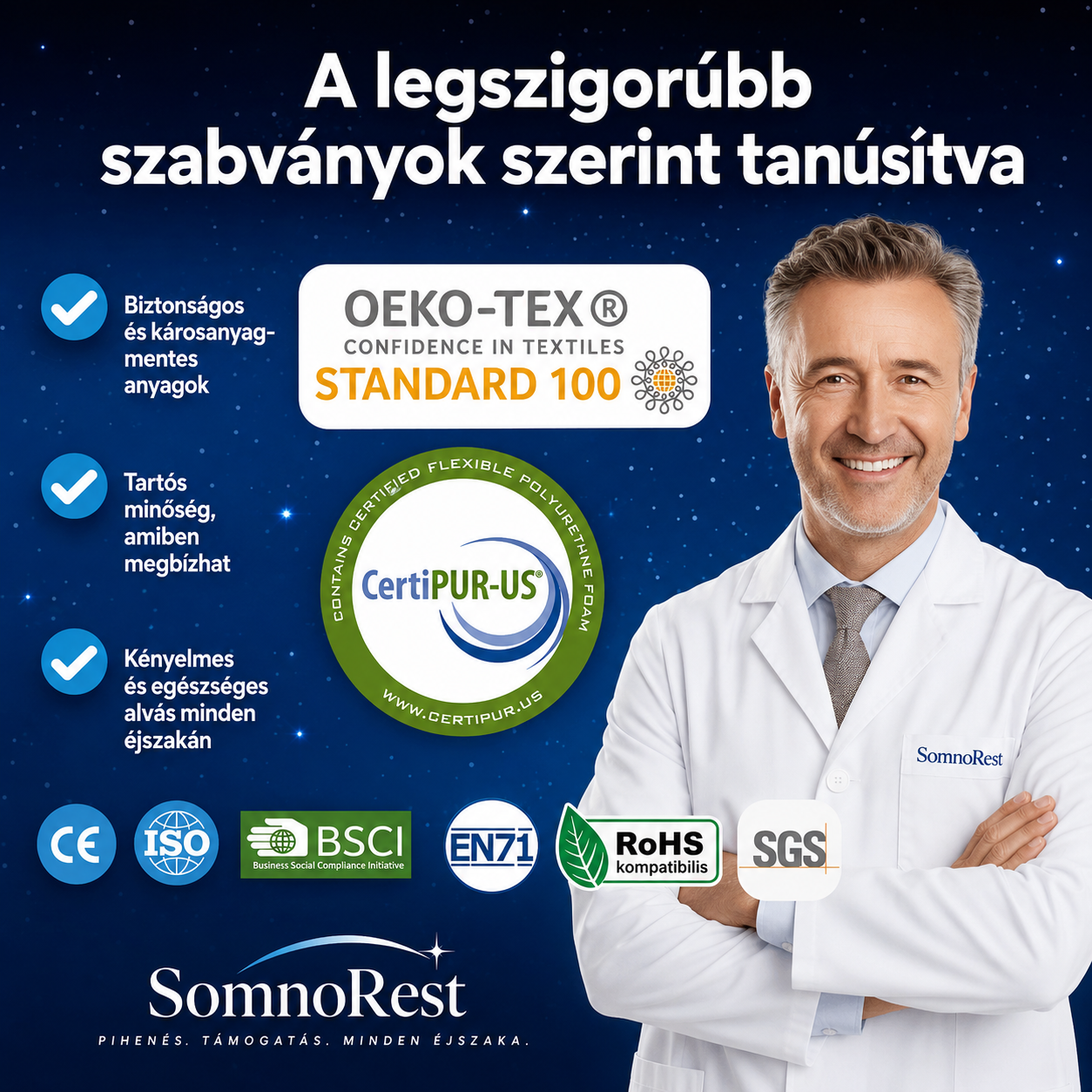 Nyerje vissza a pihentető alvást, mondjon búcsút a nyak- és gerincfájdalomnak, és ébredjen újra tele energiával – SomnoRest
