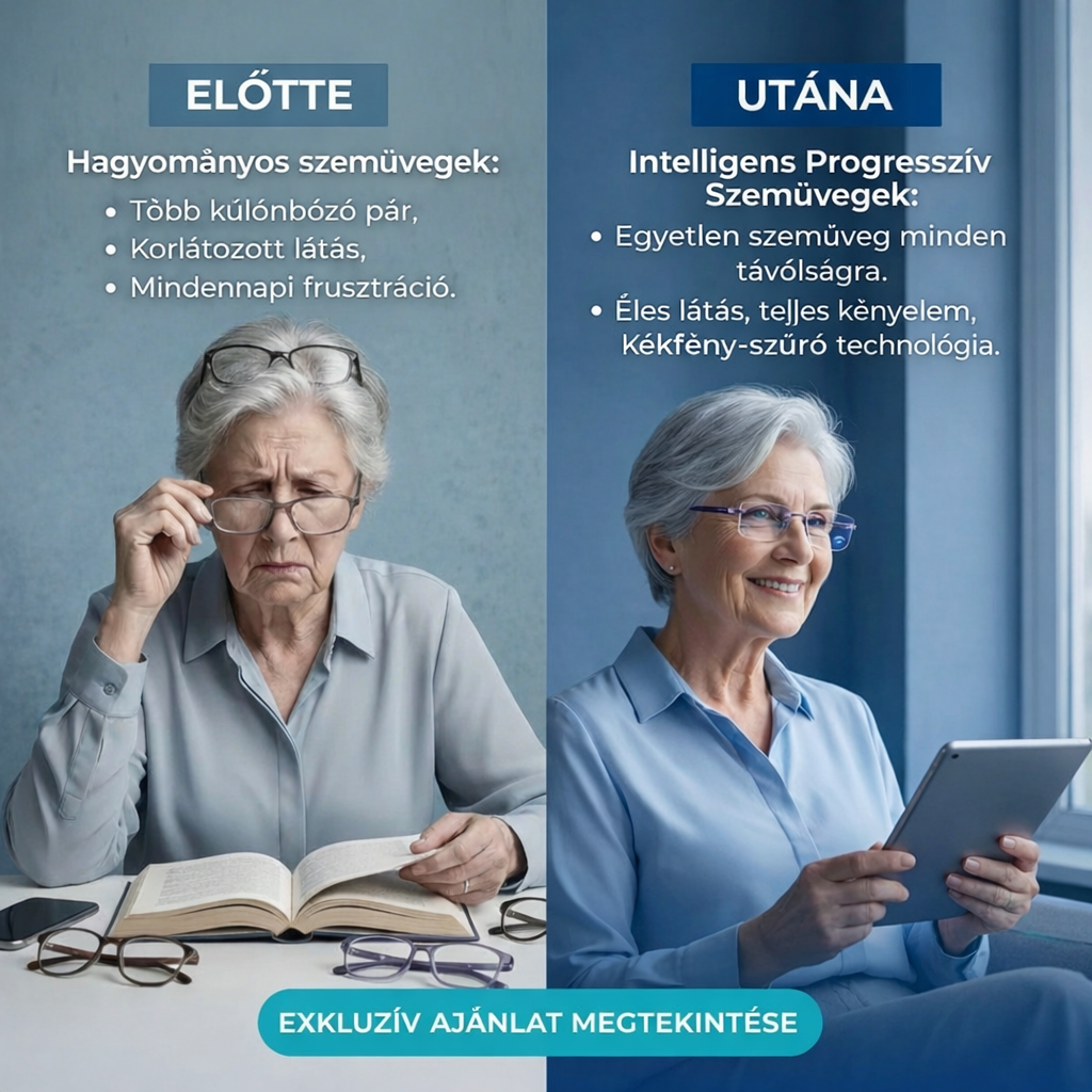 Ray™ Intelligens Multifunkciós Szemüveg: Éles Látás Közelre és Távolra Egyben | UV és Kékfény Szűrő + AJÁNDÉK Bőr Tok | 30 Napos Garancia