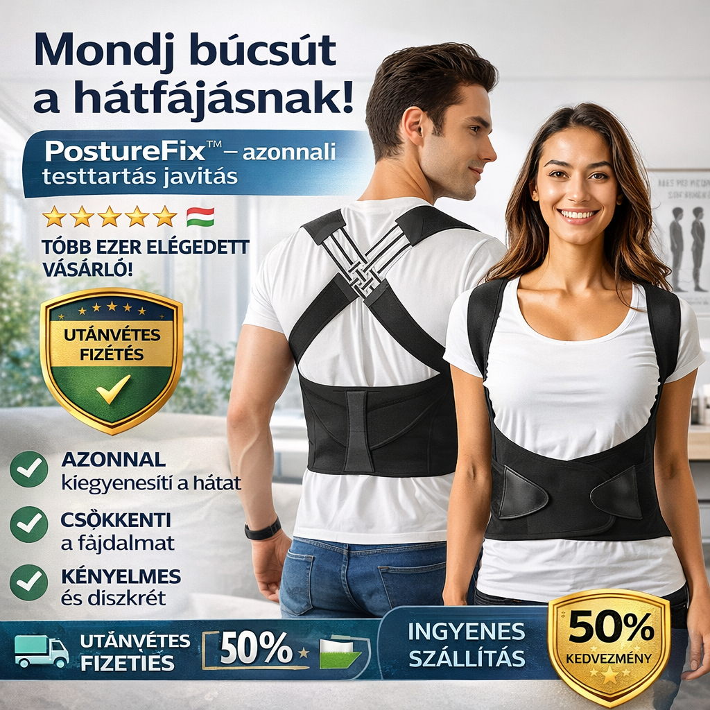 PostureFix™ - Az okos és végleges megoldás a hátfájás ellen: Nyerje vissza helyes testtartását és magabiztosságát méregdrága fizioterápia nélkül!