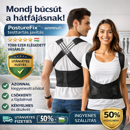 PostureFix™ - Az okos és végleges megoldás a hátfájás ellen: Nyerje vissza helyes testtartását és magabiztosságát méregdrága fizioterápia nélkül!
