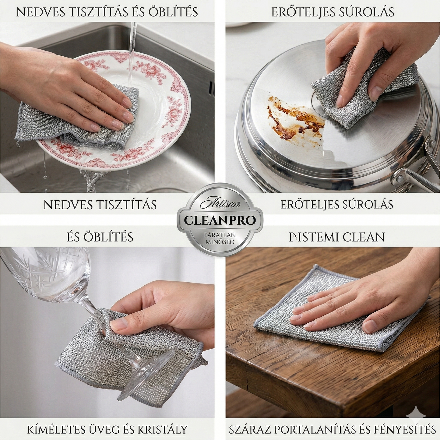AKCIÓ: 5+5 DARAB INGYEN – CleanMaster™ 2 az 1-ben Univerzális Tisztítókendő: Karcmentes technológia minden felületre! | Ne rongálja meg többé edényeit – Tisztítson karcolások nélkül! | MAI AJÁNLAT: Utánvétes fizetés!