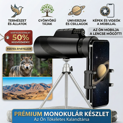 Stars™ Hordozható Éjjellátó Teleszkóp: Készítsen Lenyűgöző Képeket Mobiljával (Természet, Csillagok, Állatok és egyebek) + MOST AJÁNDÉK ÁLLVÁNY ÉS MOBILADAPTER