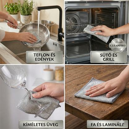 AKCIÓ: 5+5 DARAB INGYEN – CleanMaster™ 2 az 1-ben Univerzális Tisztítókendő: Karcmentes technológia minden felületre! | Ne rongálja meg többé edényeit – Tisztítson karcolások nélkül! | MAI AJÁNLAT: Utánvétes fizetés!