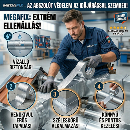 MegaFix™ – A Világelső Butil Technológia: Totális Védelem a Repedések Ellen, Teljesen Vízálló és Garantáltan Spórol Önnek a Költséges Felújításokon!
