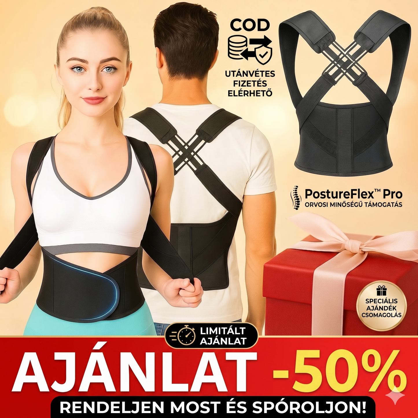 PostureFix™ - Az okos és végleges megoldás a hátfájás ellen: Nyerje vissza helyes testtartását és magabiztosságát méregdrága fizioterápia nélkül!