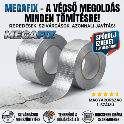 MegaFix™ – Professzionális Butil Tömítő Megoldás: Azonnal Megállítja a Vízszivárgást, Ellenáll a Szélsőséges Hőnek és Megmenti Önt a Több Tízezres Javítási Számláktól!