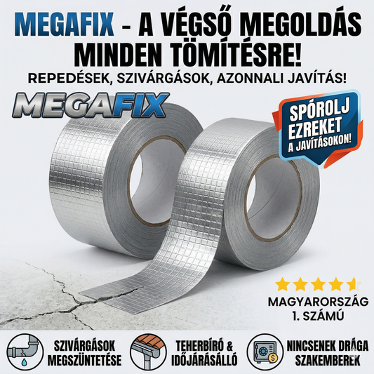 MegaFix™ – A Világelső Butil Technológia: Totális Védelem a Repedések Ellen, Teljesen Vízálló és Garantáltan Spórol Önnek a Költséges Felújításokon!