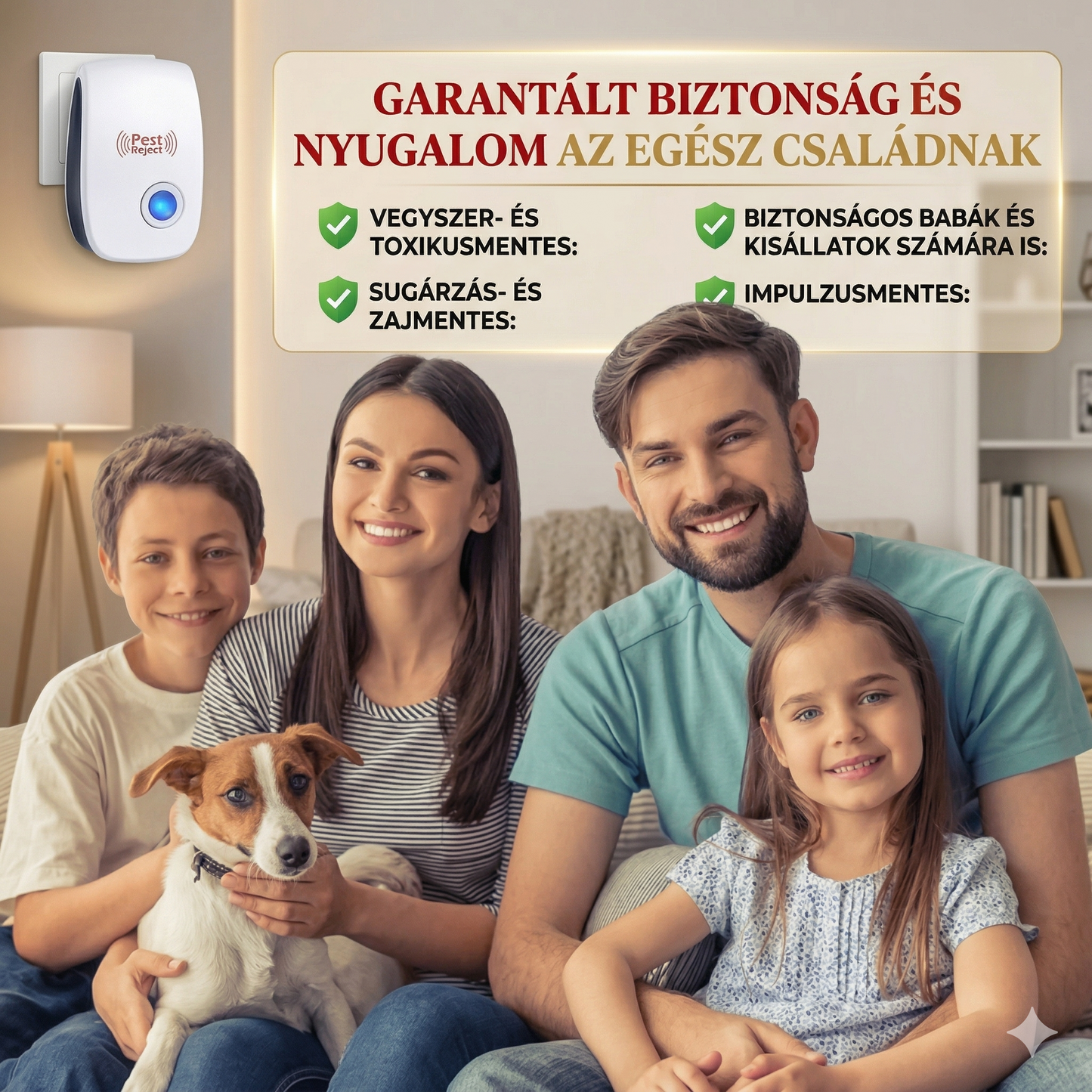 Ultrahangos Kártevőriasztó Készülék Otthonra | Védelem Szúnyogok Hangyák Csótányok Egerek és Más Hívatlan Kártevők Ellen | Vegyszermentes Megoldás Babák és Kisállatok Közelében