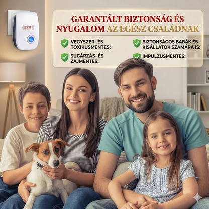 Ultrahangos Kártevőriasztó Készülék Otthonra | Védelem Szúnyogok Hangyák Csótányok Egerek és Más Hívatlan Kártevők Ellen | Vegyszermentes Megoldás Babák és Kisállatok Közelében