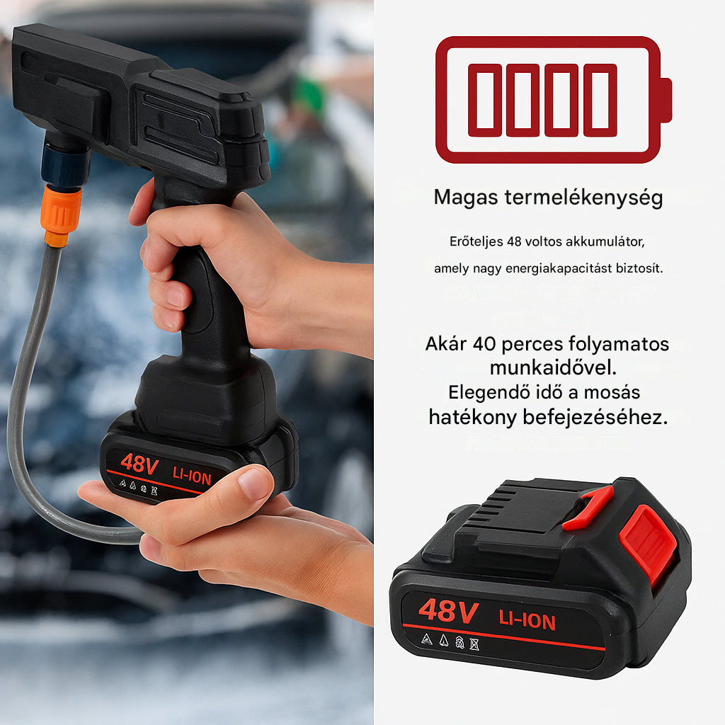 JETMAX™ PRO ORIGINAL – Maximális nyomás falak, redőnyök és autók tisztításához, vagy VISSZAFIZETJÜK A PÉNZÉT! (Ma +2 AJÁNDÉK akkumulátor)