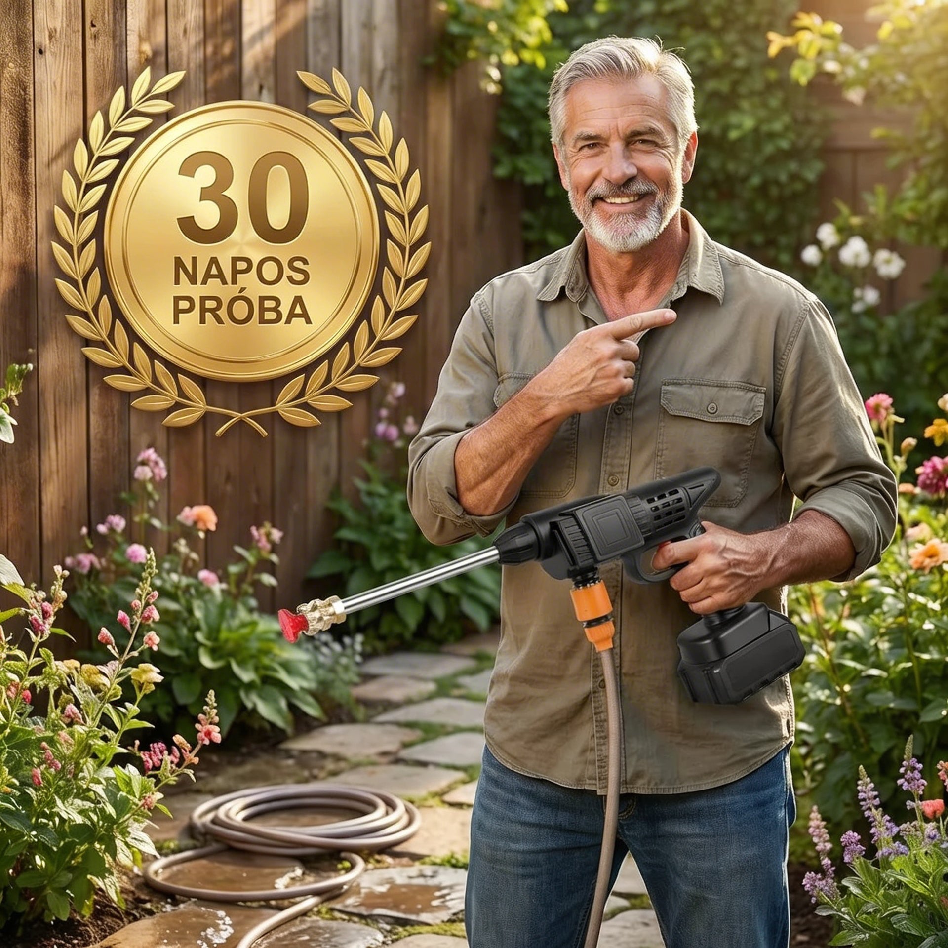 JETMAX™ PRO ORIGINAL – Maximális nyomás falak, redőnyök és autók tisztításához, vagy VISSZAFIZETJÜK A PÉNZÉT! (Ma +2 AJÁNDÉK akkumulátor)